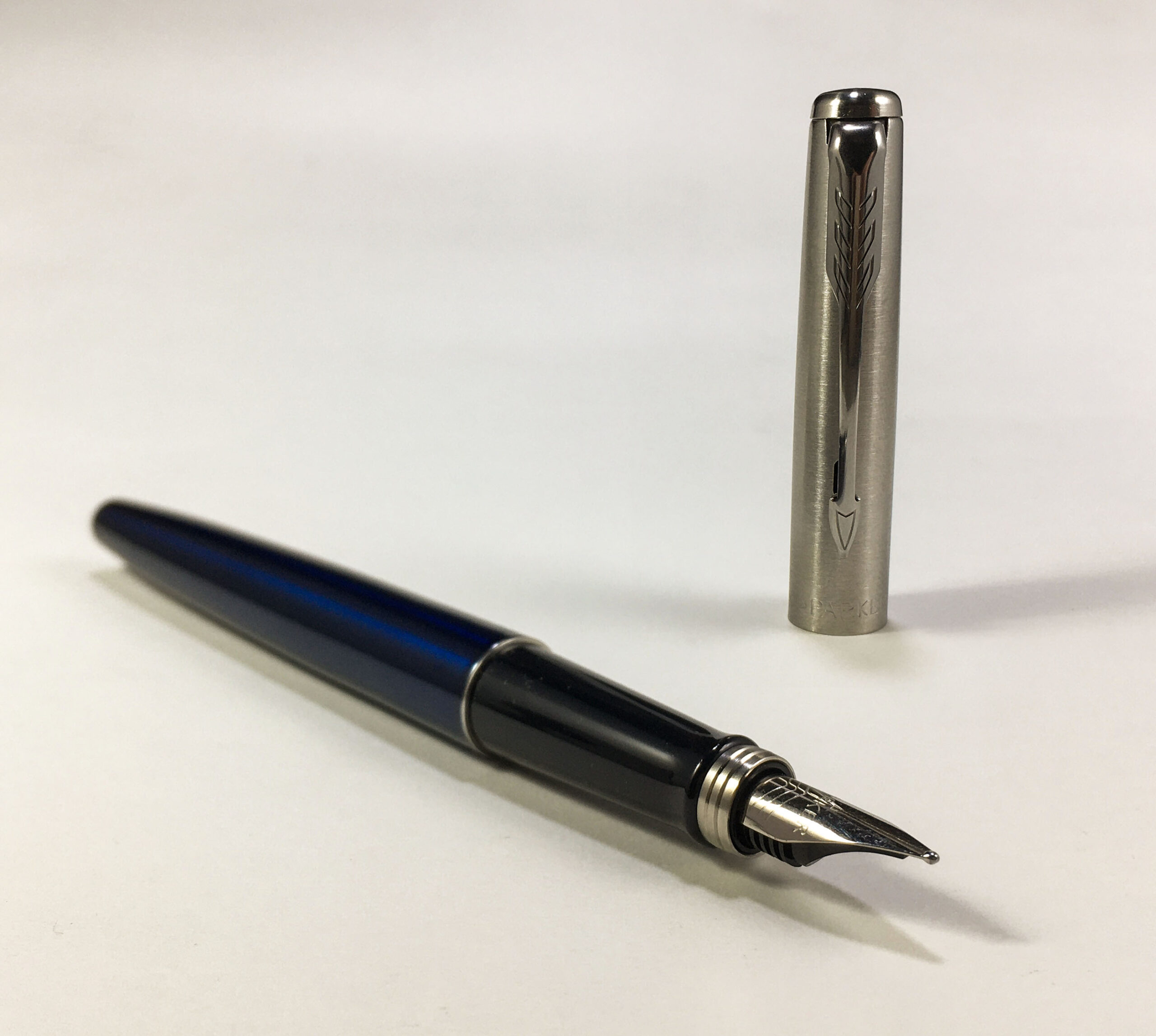 Parker Jotter Core Royal Blue Chrome Trim Fountain Pen - LIFE PEN