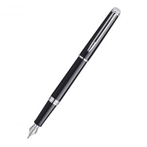 Waterman Hemisphere Black Lacquer Chrome Trim Fountain Pen