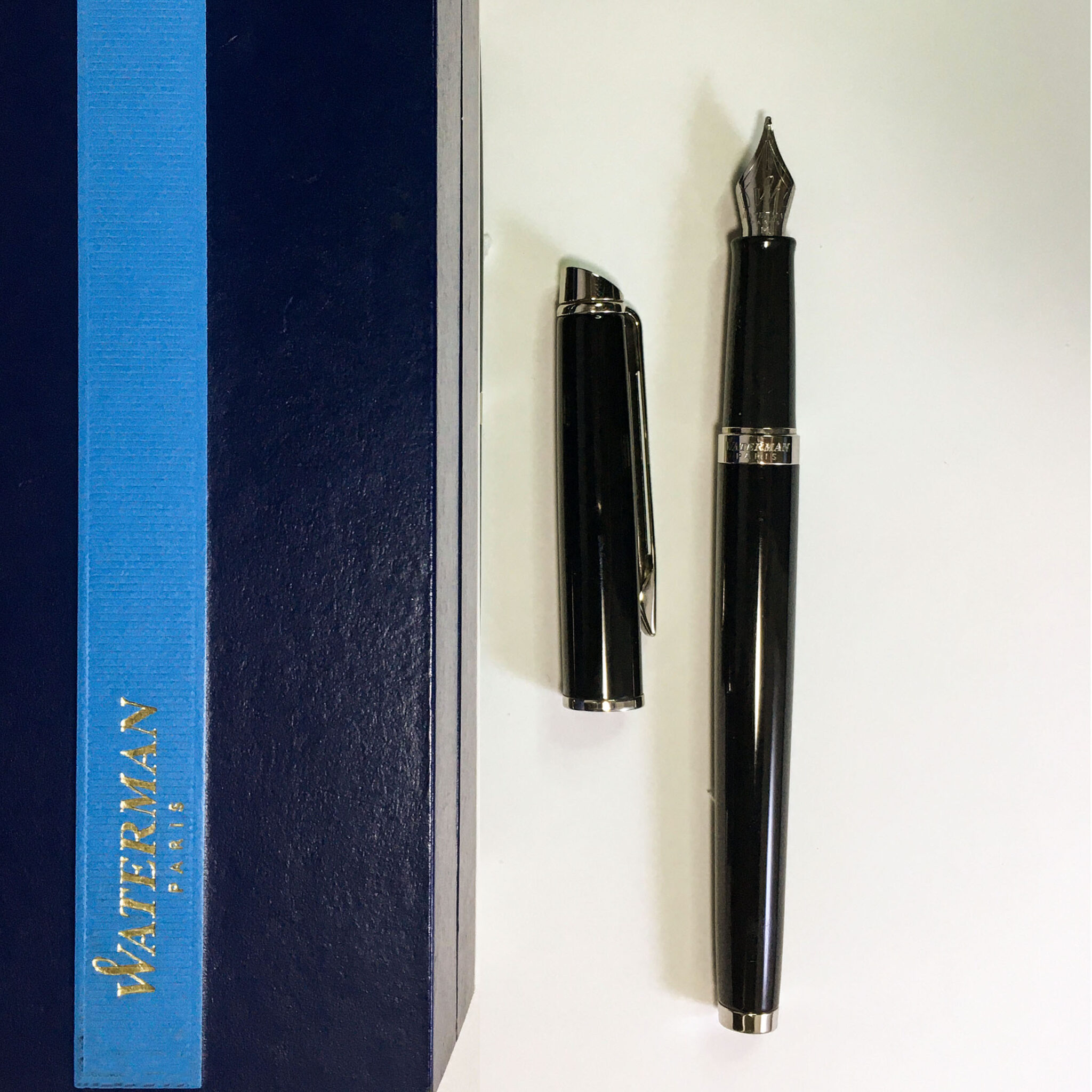 Waterman Hemisphere Black Lacquer Chrome Trim Fountain Pen - LIFE PEN ...