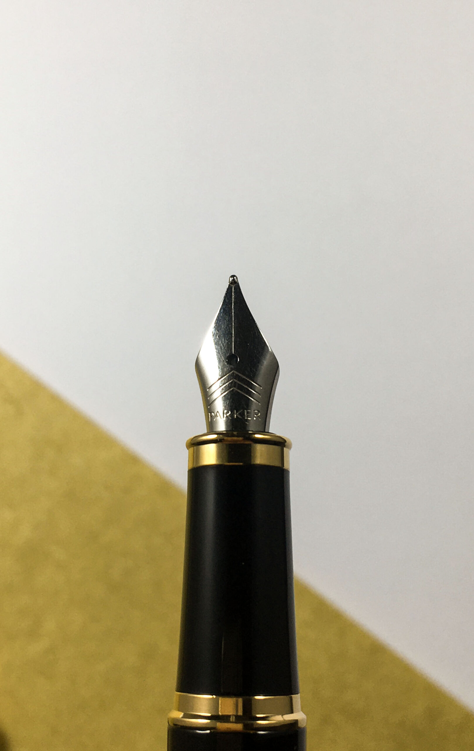  Parker IM Fountain Pen, Black Lacquer with Gold Trim